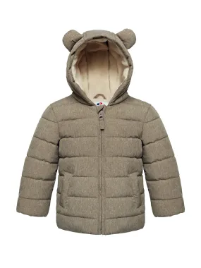 Infant Boys' Fleece Hooded Puffer Jacket