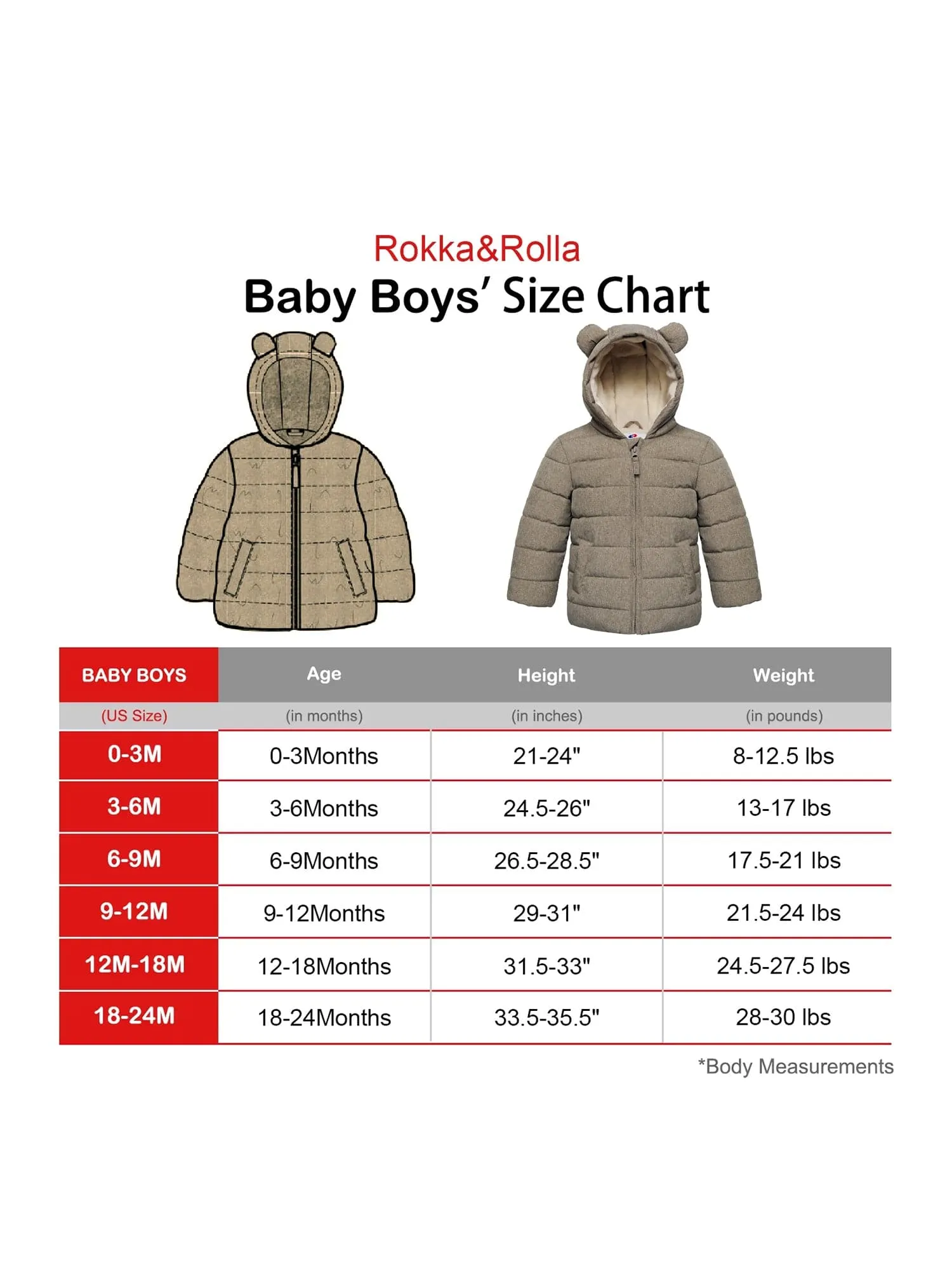 Infant Boys' Fleece Hooded Puffer Jacket