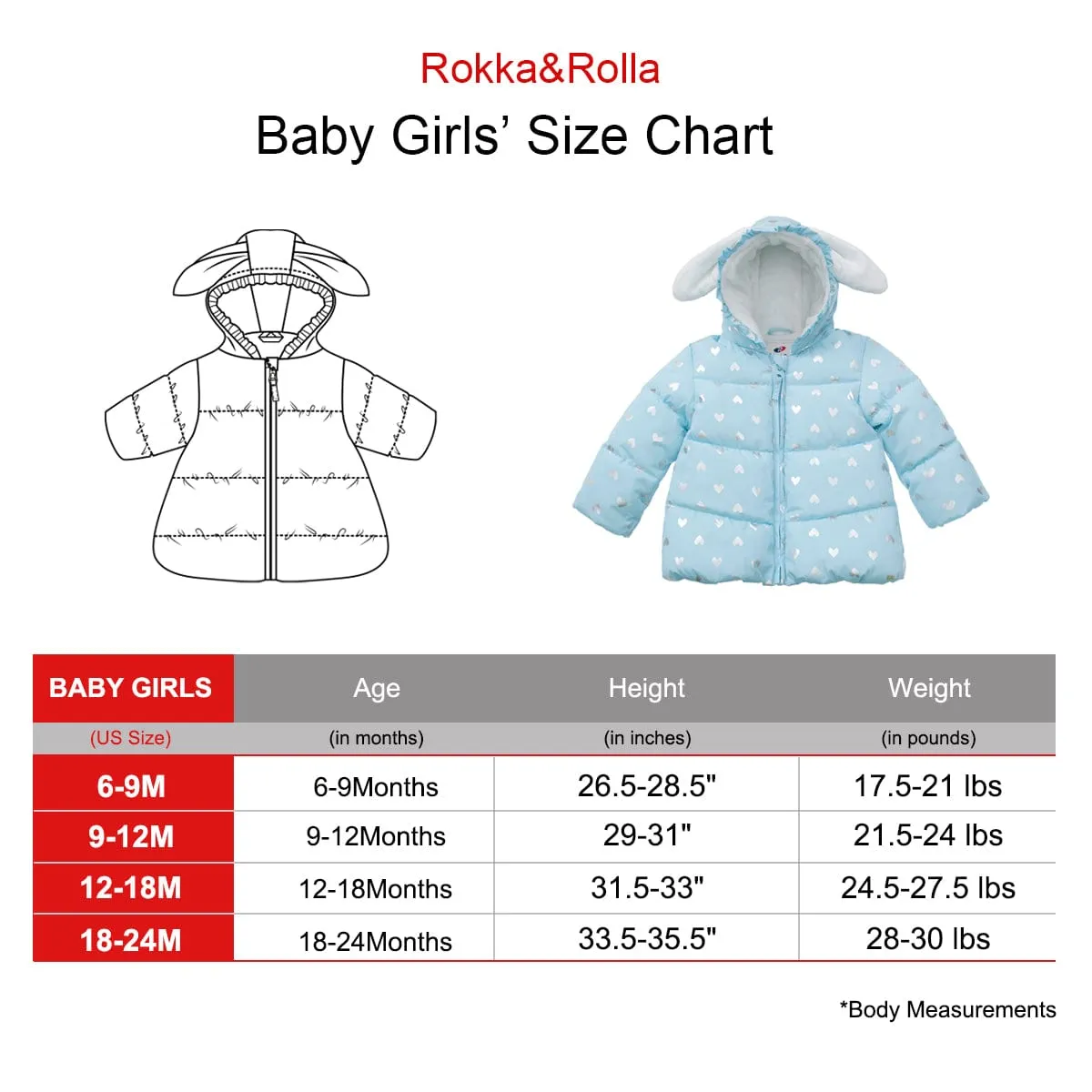 Infant Girls' Soft Fur Hooded Puffer Jacket