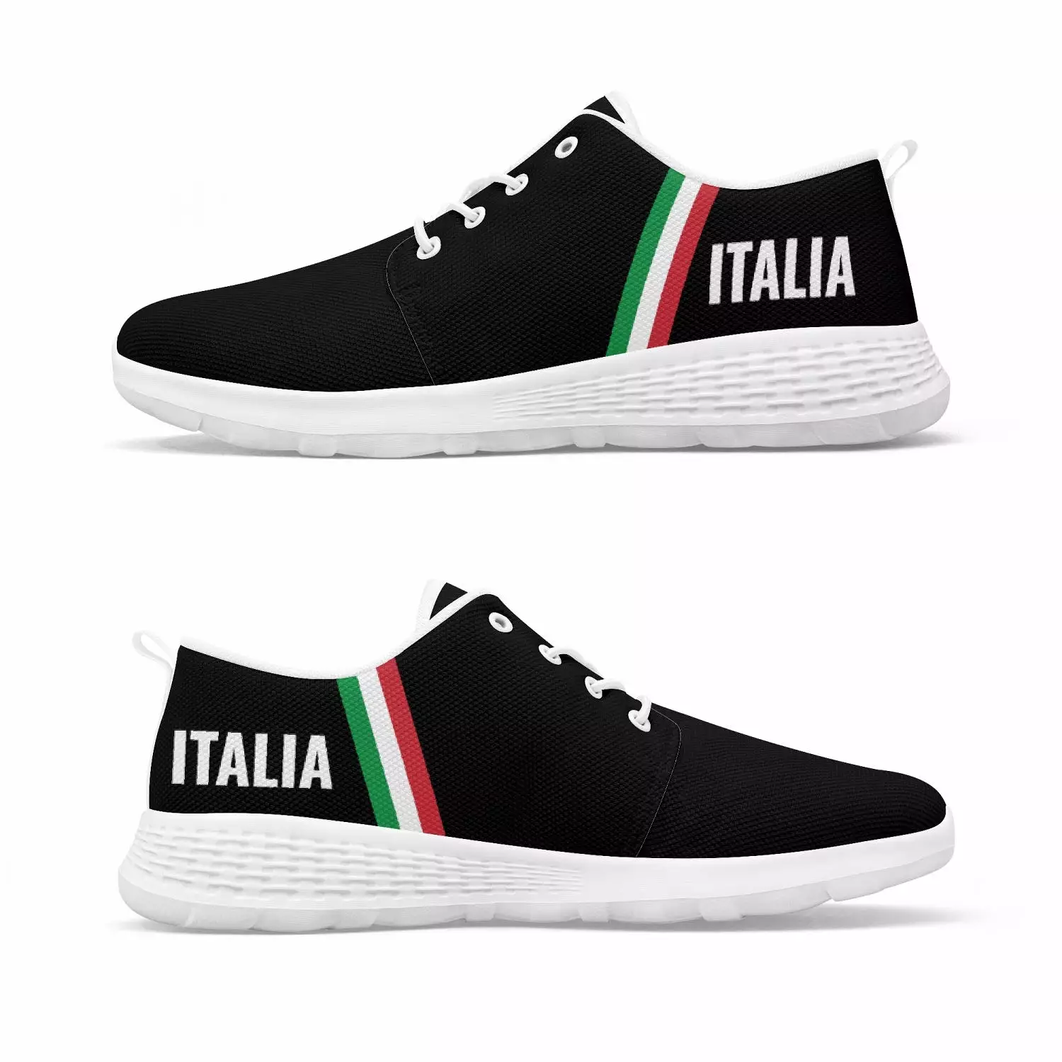 Italy Running Shoes - Forza Italia - Black - men's /women's sizes