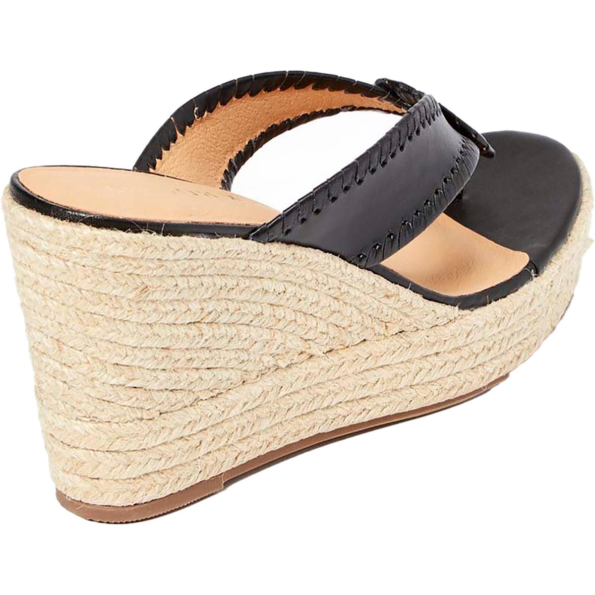 Jack Rogers Womens Rowan Leather Wedge Espadrilles