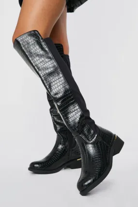 Knee High Panel Boot