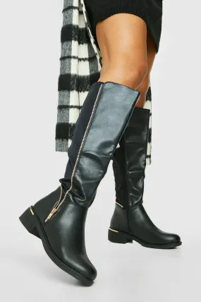 Knee High Size Zip Boot