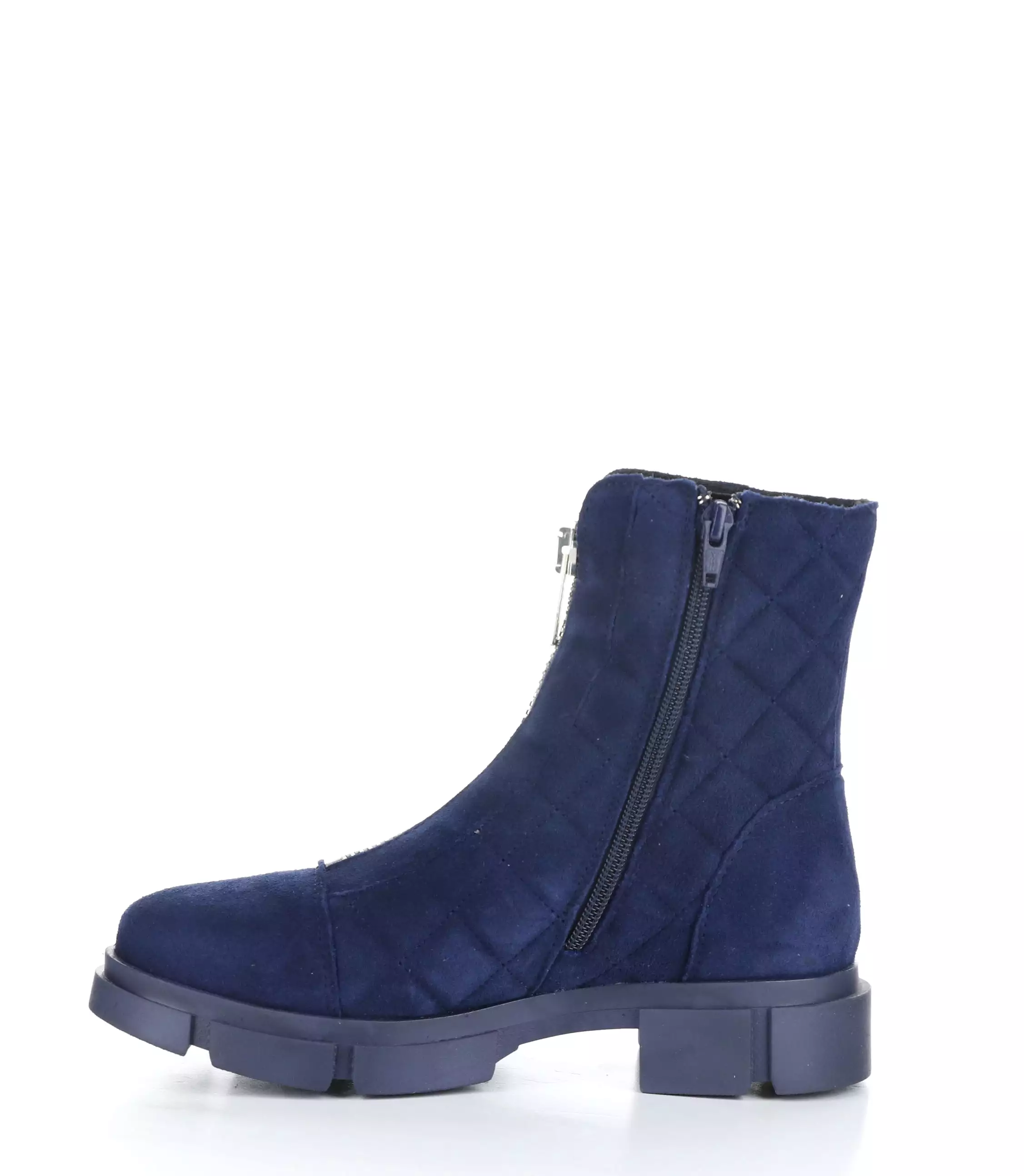 LANE NAVY Round Toe Boots