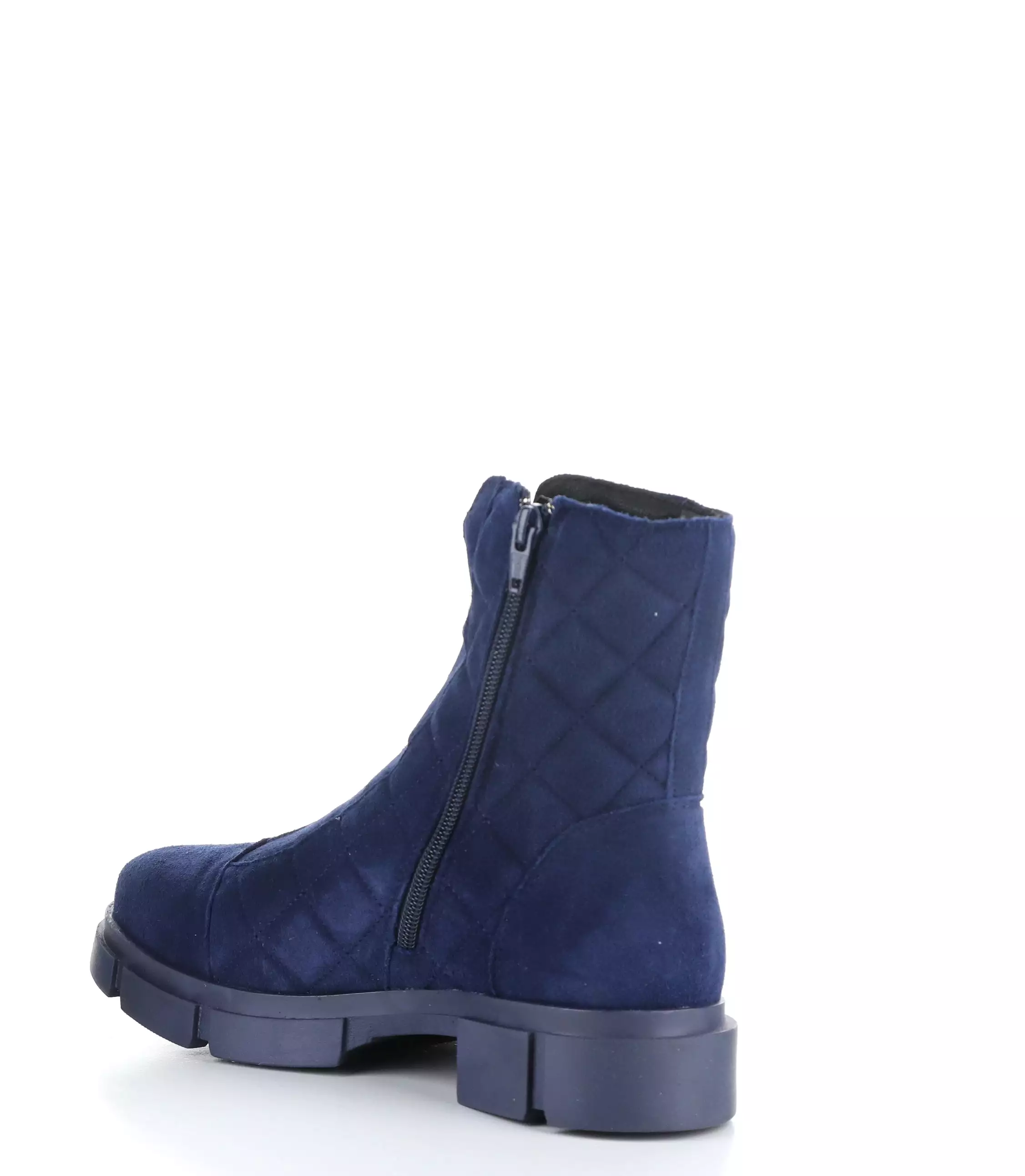 LANE NAVY Round Toe Boots