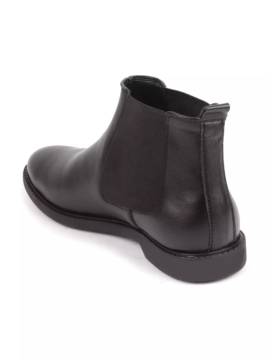 Men Black High Ankle Slip On Outdoor Fashion Winter Chelsea Boots