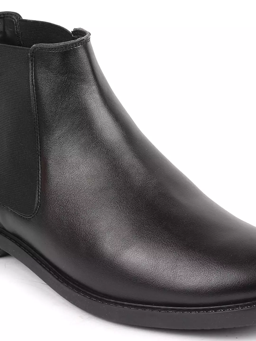 Men Black High Ankle Slip On Outdoor Fashion Winter Chelsea Boots