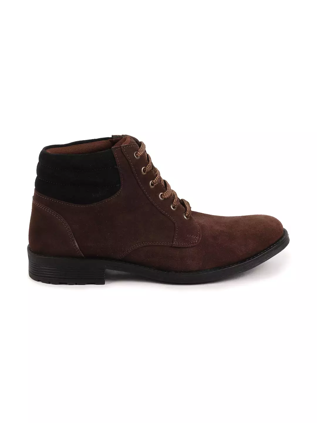 Men Brown Suede Leather Chukka High Ankle Boot For Biking|Hiking|Trekking