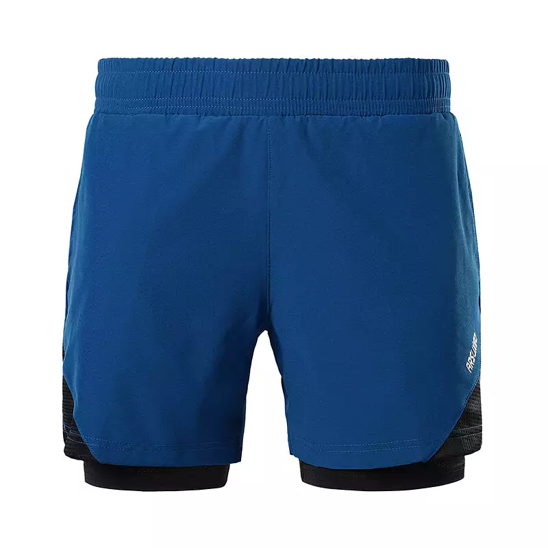 Men's Running Shorts 2 in 1 with Multi-Pocket Fitness Training Exercise Jogging Workout Gym Sports Short Pants