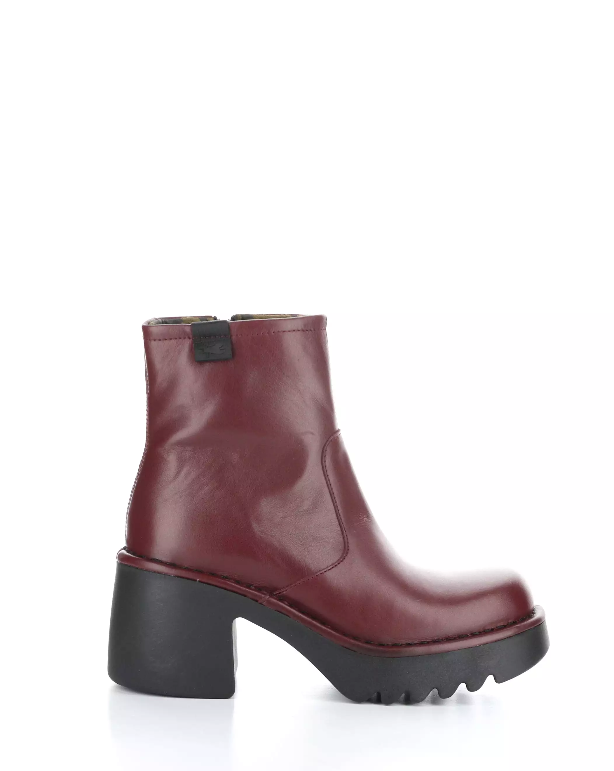 MOGE250FLY 003 WINE Round Toe Boots