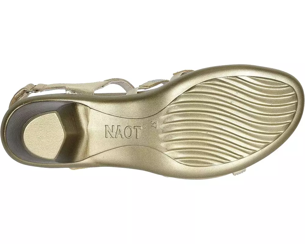 Naot Women's Innovate Heel Sandal - Radiant Gold Leather