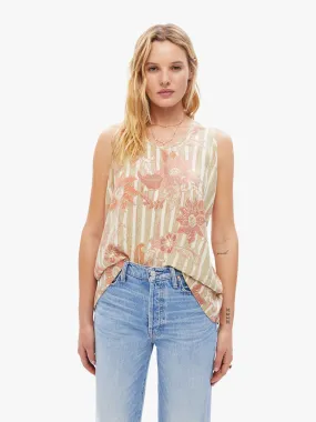 Natalie Martin Ariana Tank - Sunflower Stripe Print Clay