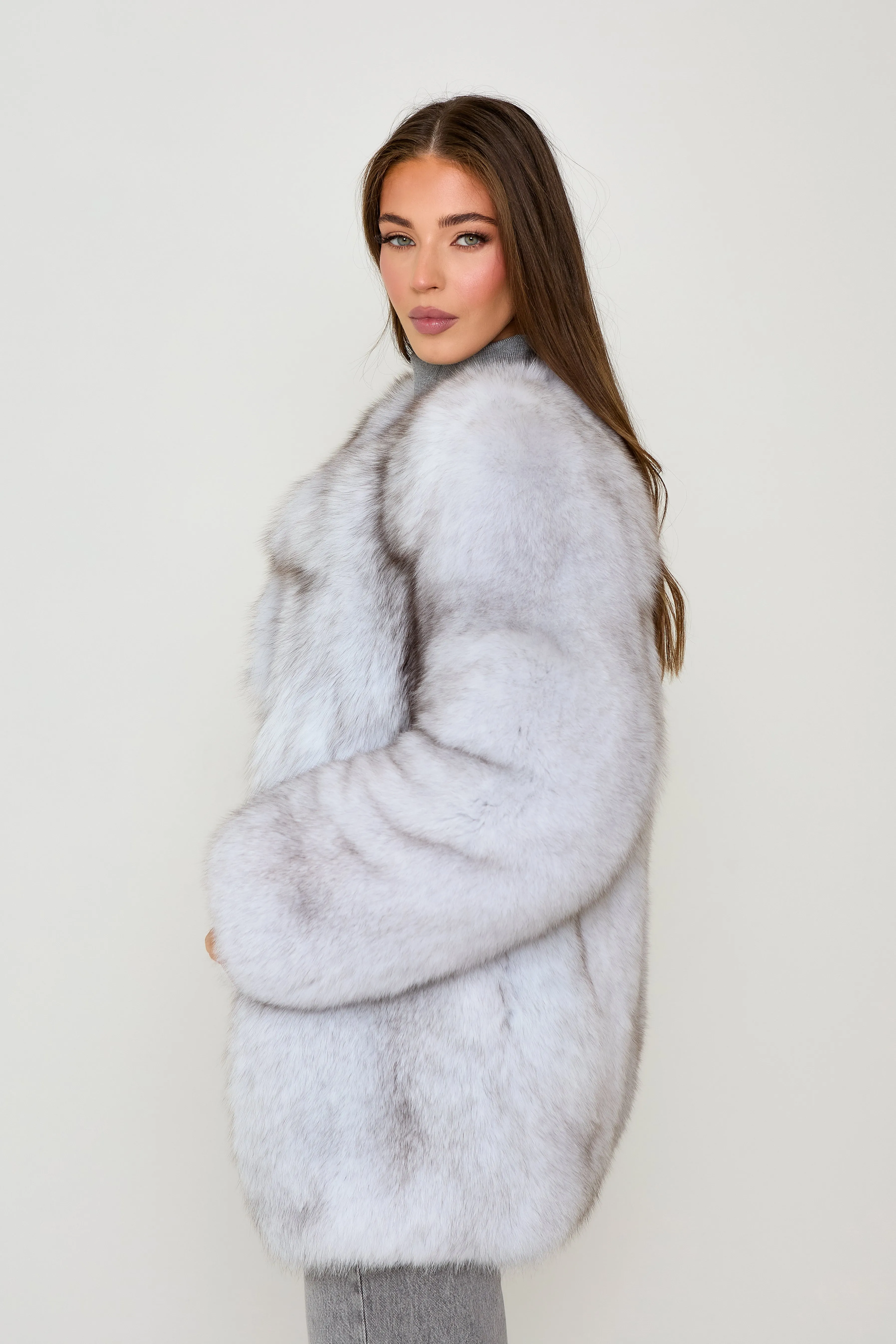 Natural Fox Fur Full Pelt Coat