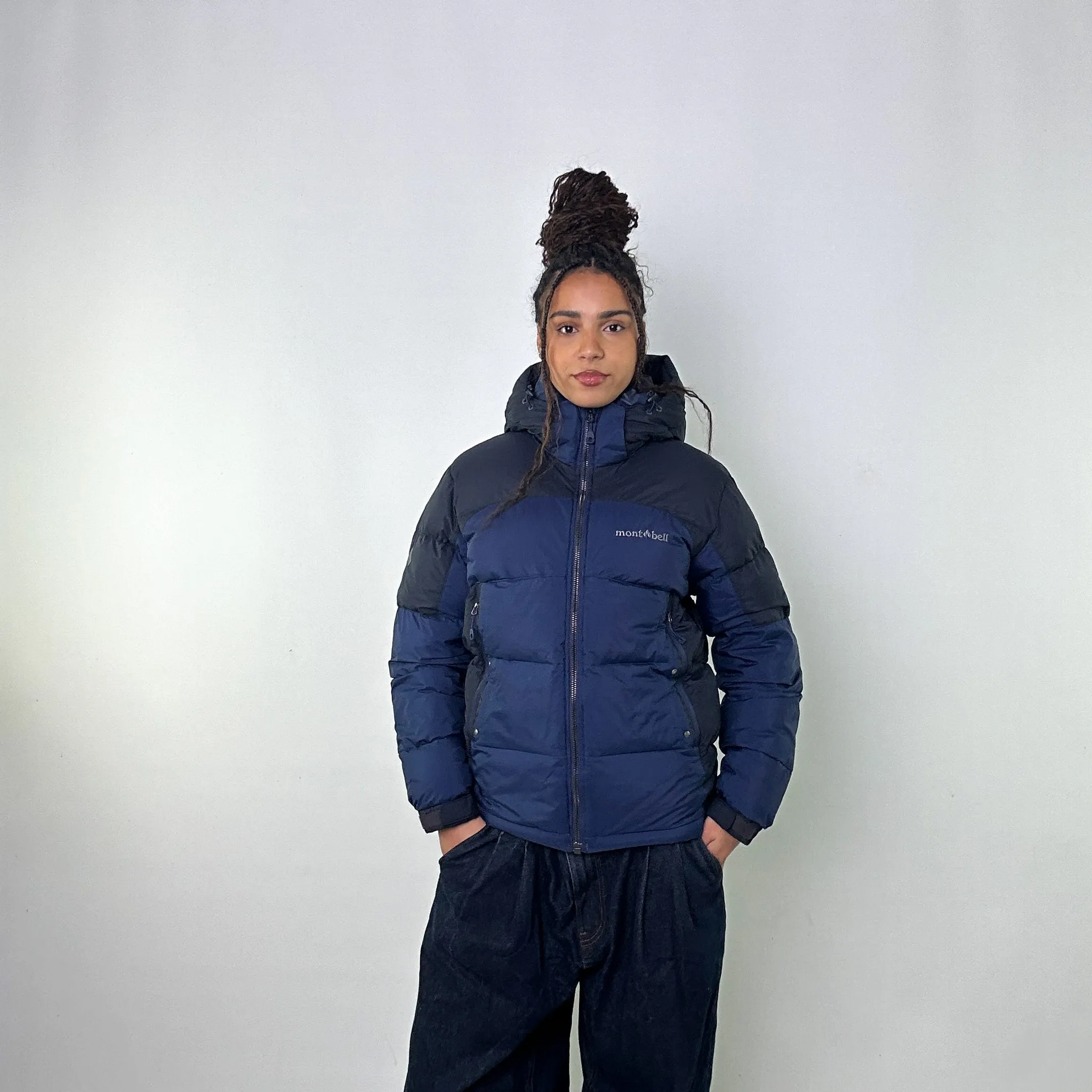 Navy Blue 90s Mont Bell Puffer Jacket Coat (M)