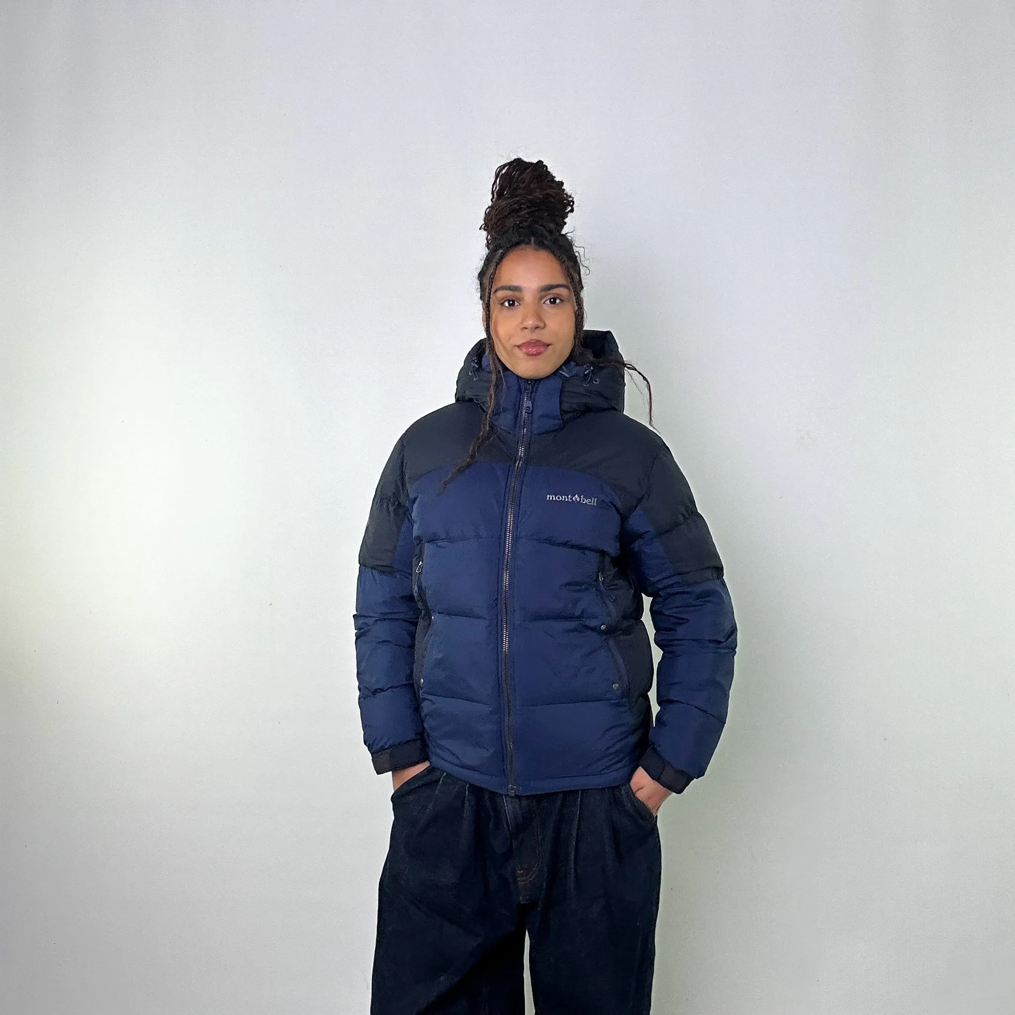 Navy Blue 90s Mont Bell Puffer Jacket Coat (M)