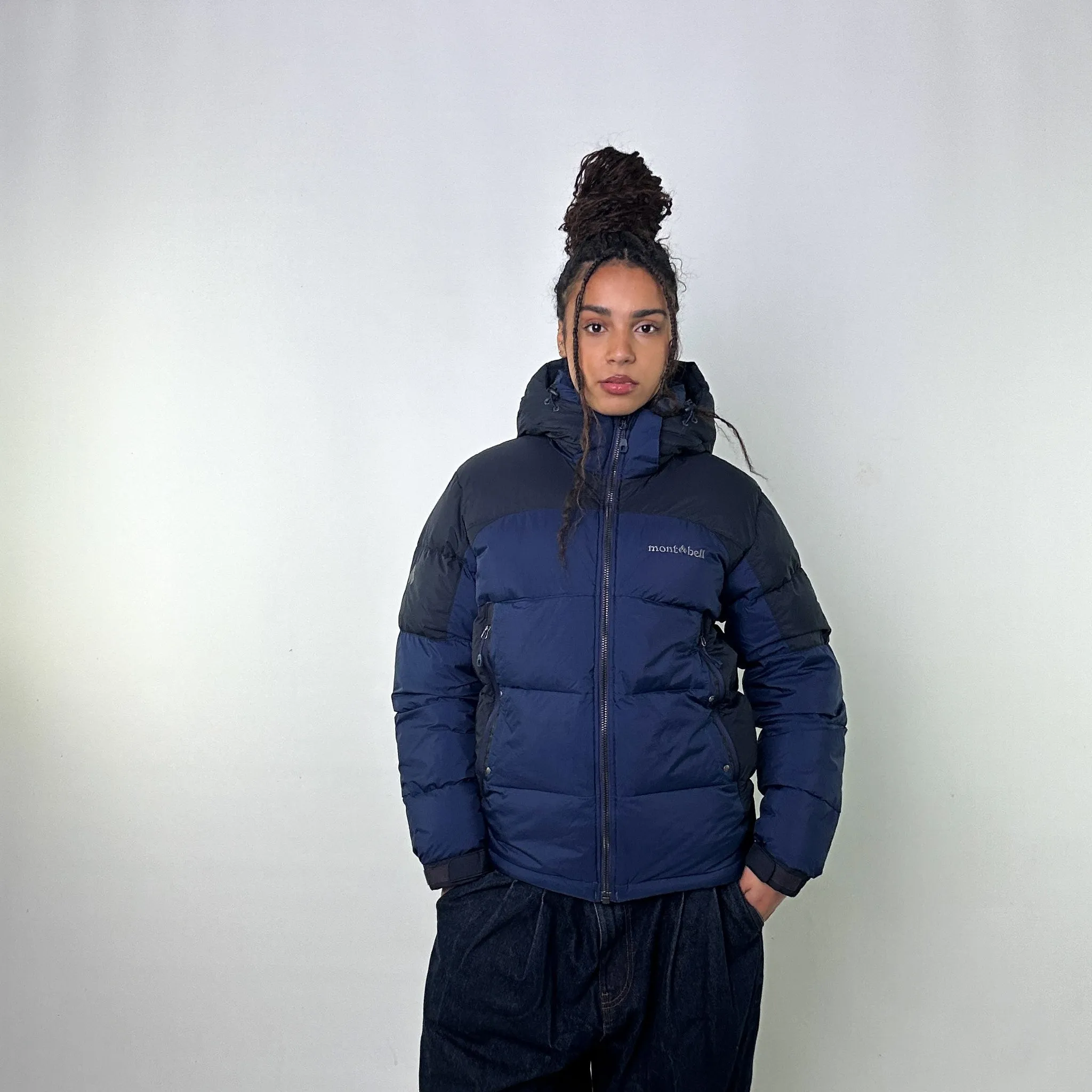 Navy Blue 90s Mont Bell Puffer Jacket Coat (M)