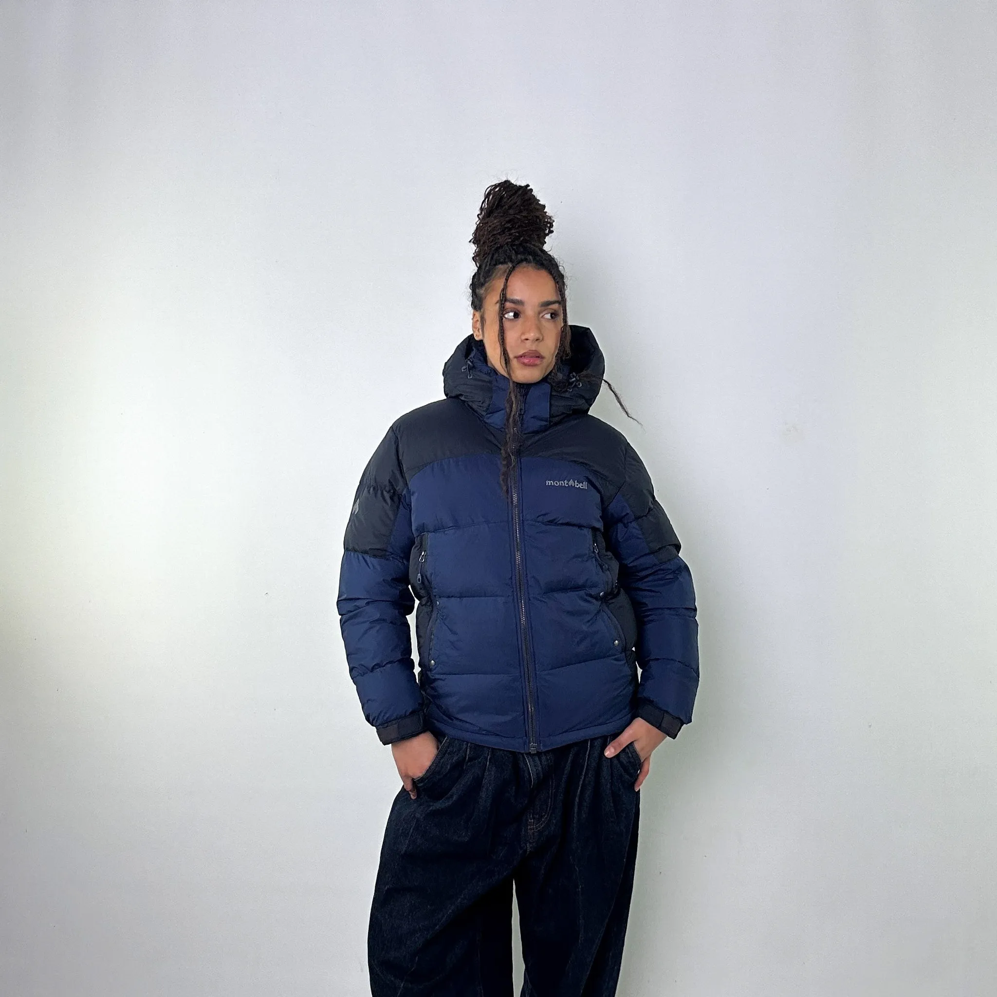 Navy Blue 90s Mont Bell Puffer Jacket Coat (M)