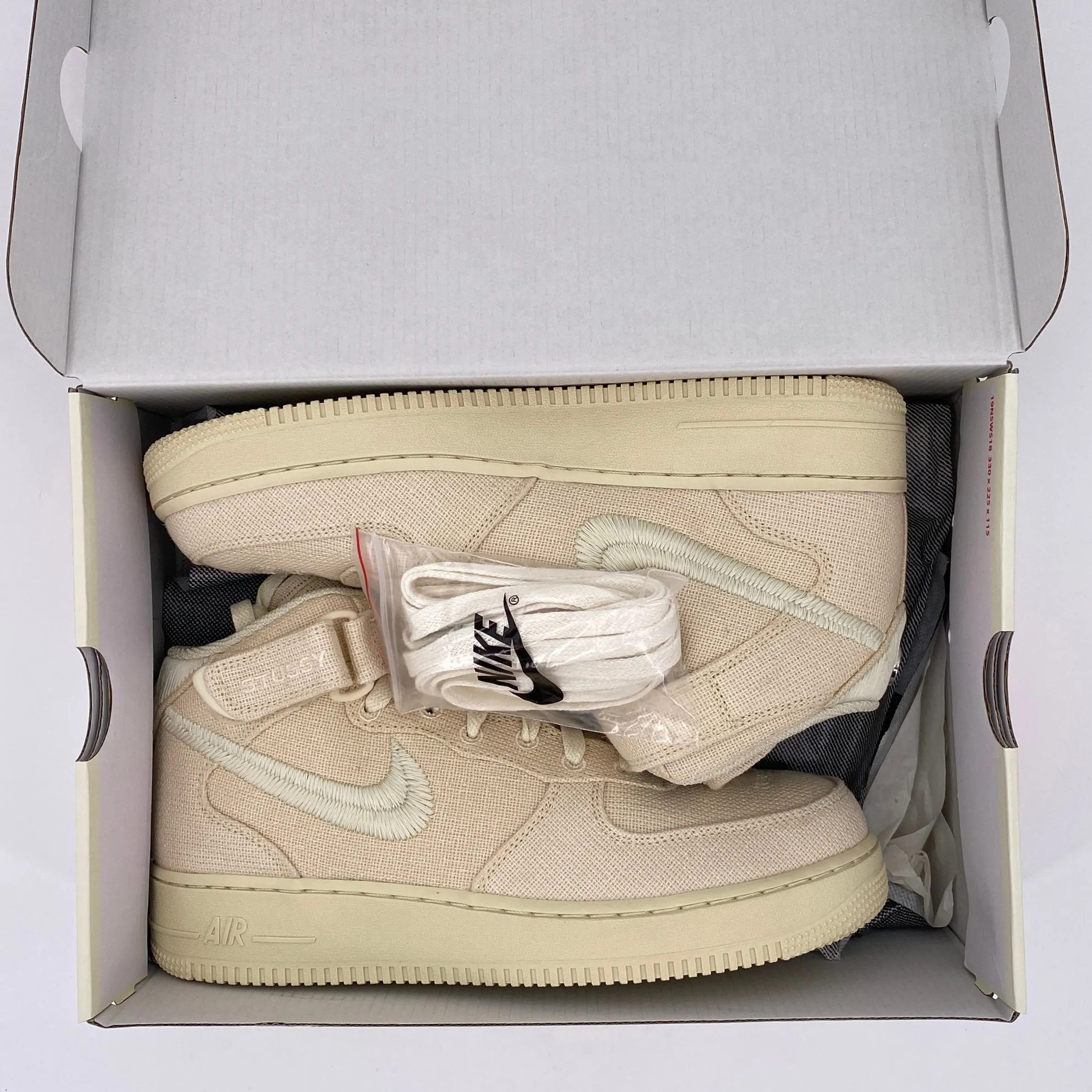 Nike Air Force 1 '07 Mid Stussy Fossil 2022 New Size 9.5