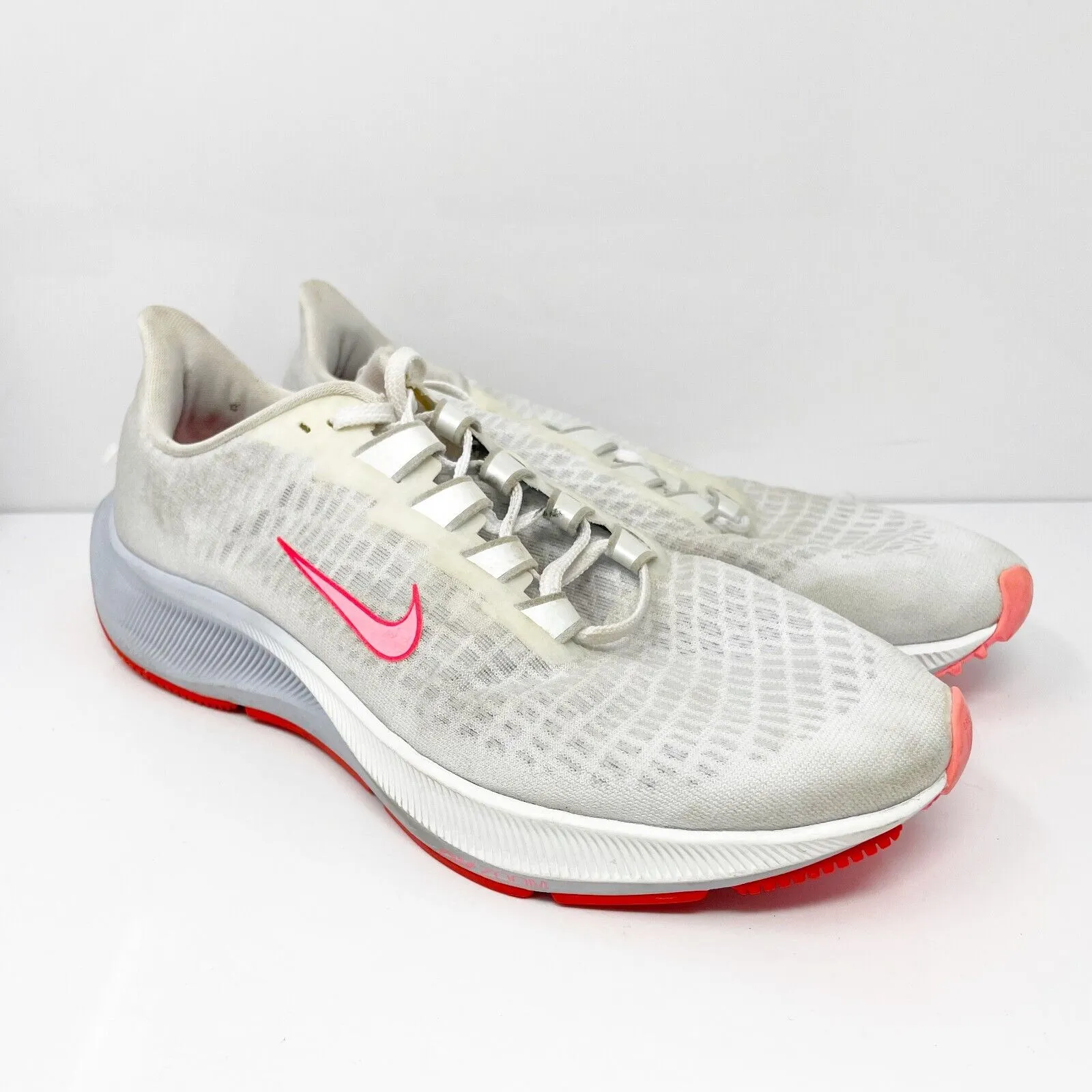 Nike Womens Air Zoom Pegasus 37 VT DJ4019-104 White Running Shoes Sneakers 9.5