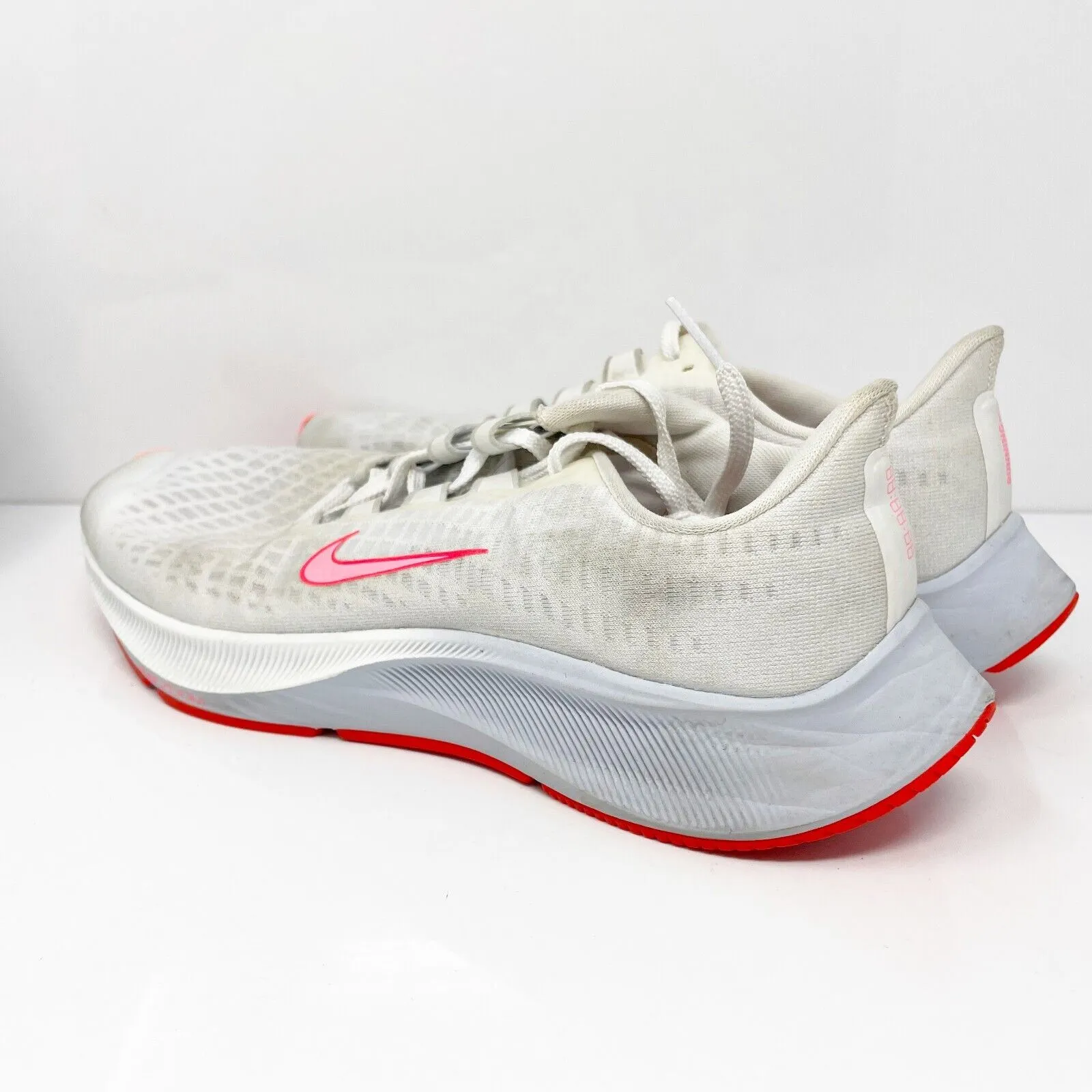 Nike Womens Air Zoom Pegasus 37 VT DJ4019-104 White Running Shoes Sneakers 9.5