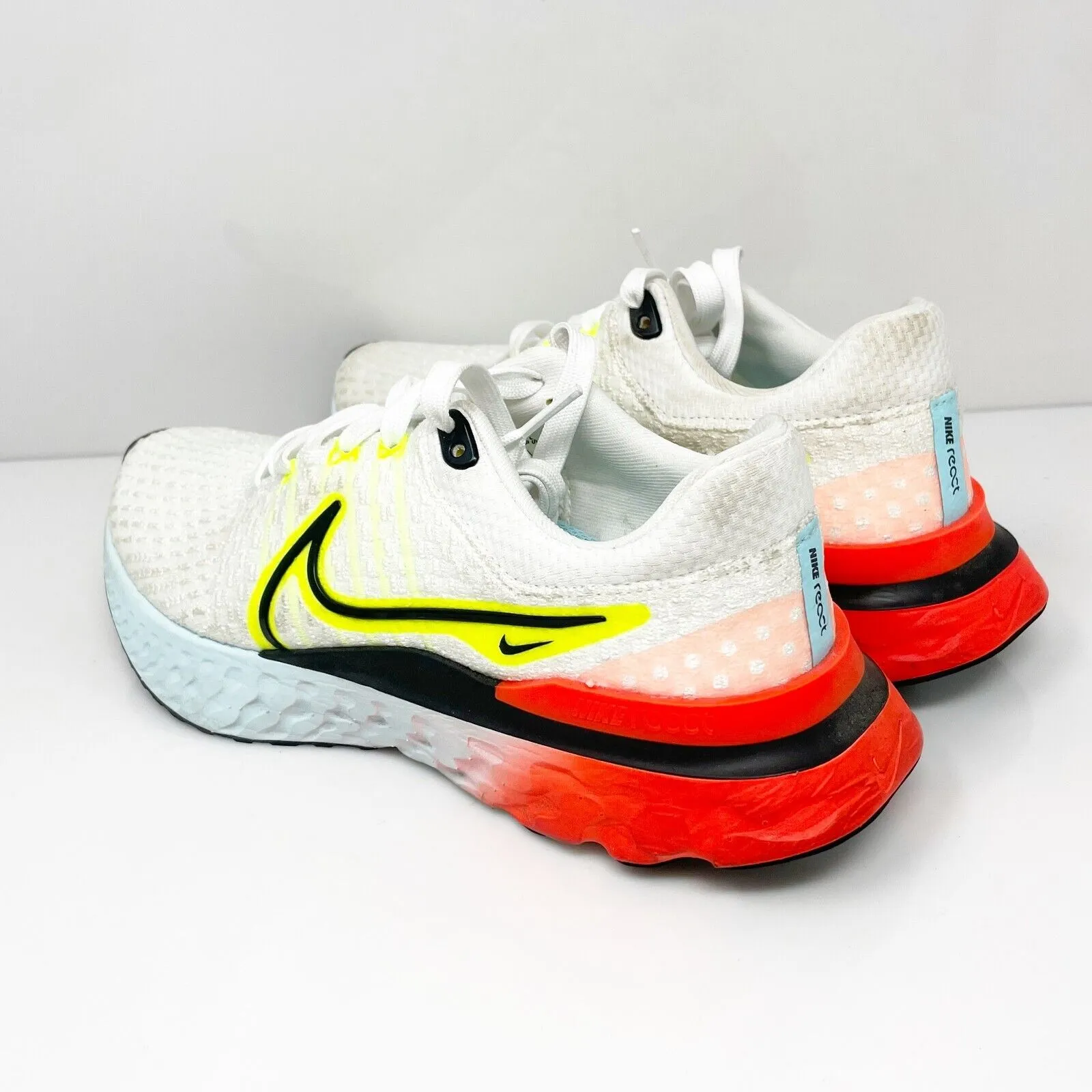 Nike Womens React Infinity Run FK 3 DX3351-100 White Running Shoes Sneakers Sz 8