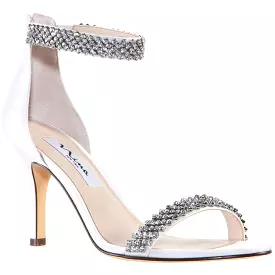 Nina Womens Vauna Satin Rhinestone Dress Sandals