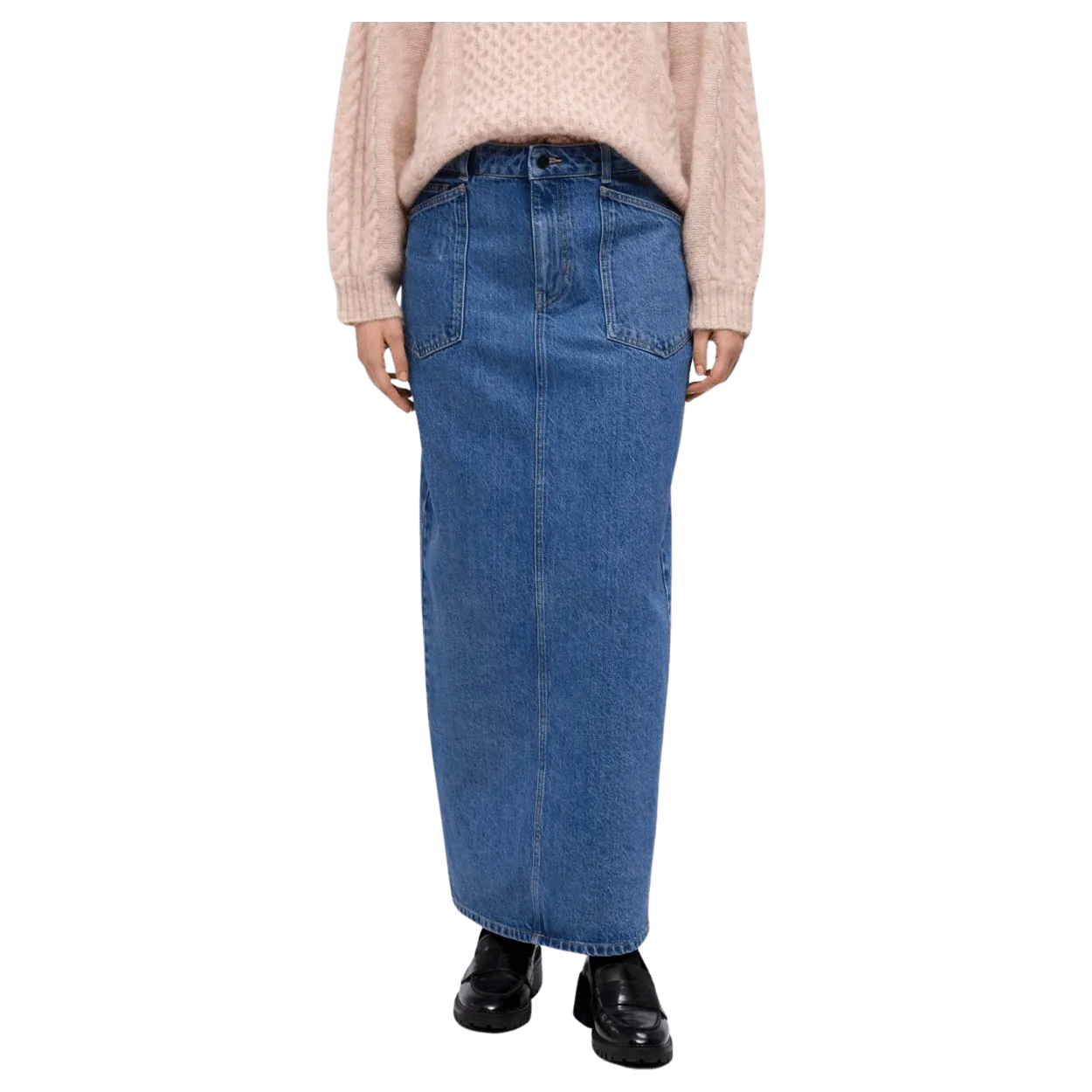 Object Thylane Long Denim Pencil Skirt