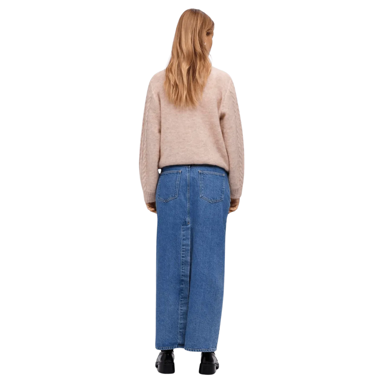 Object Thylane Long Denim Pencil Skirt