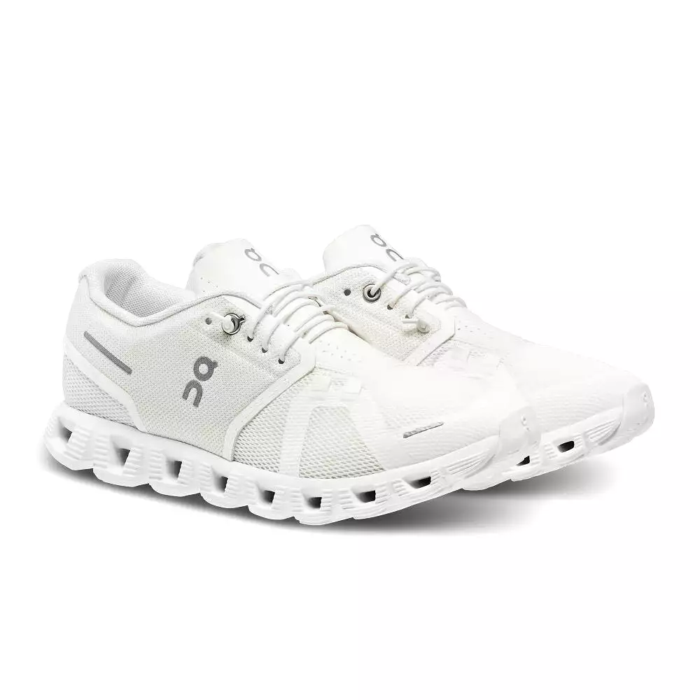 On Women's Cloud 5 Sneaker - Undyed-White/White