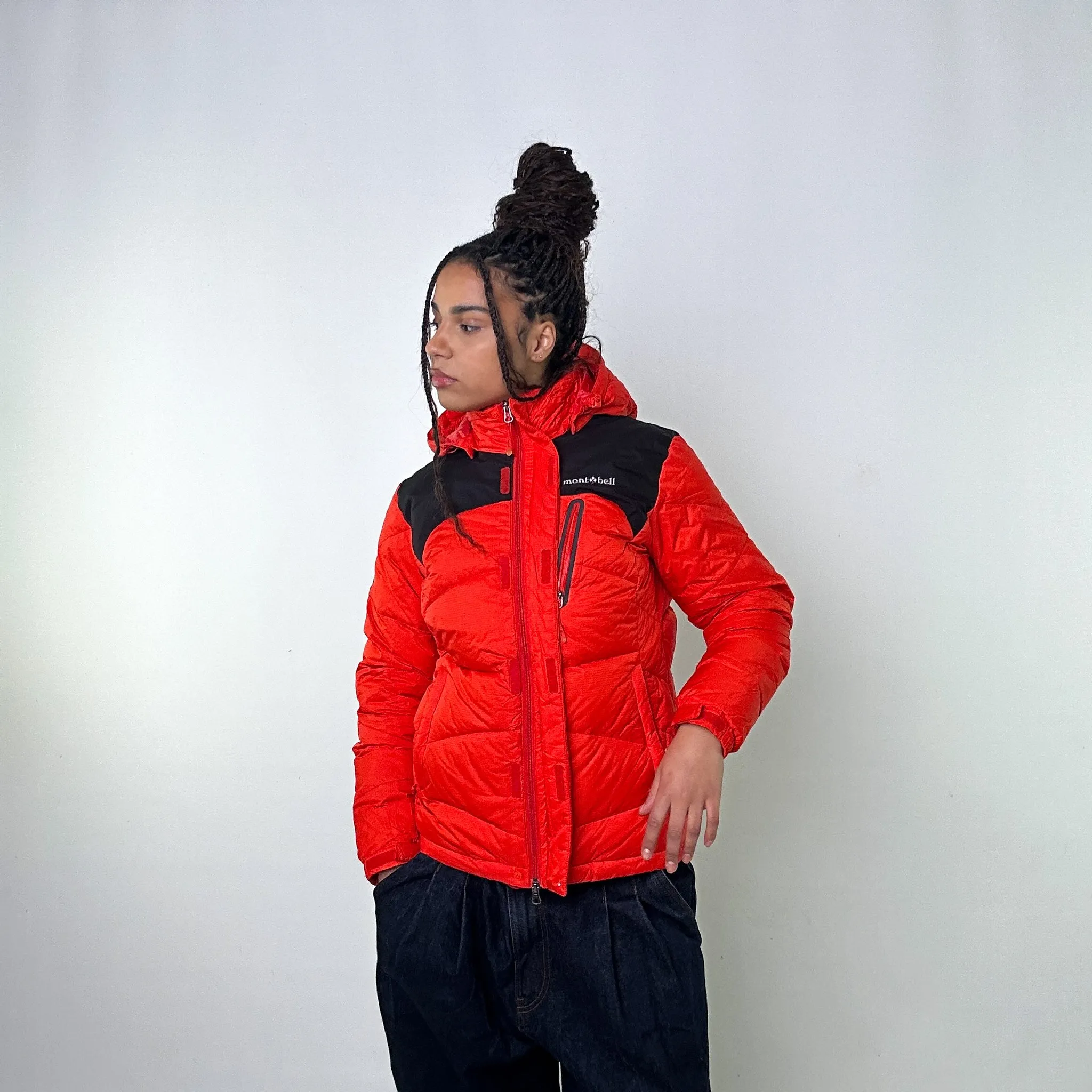 Orange 90s Mont Bell Puffer Jacket Coat (M)