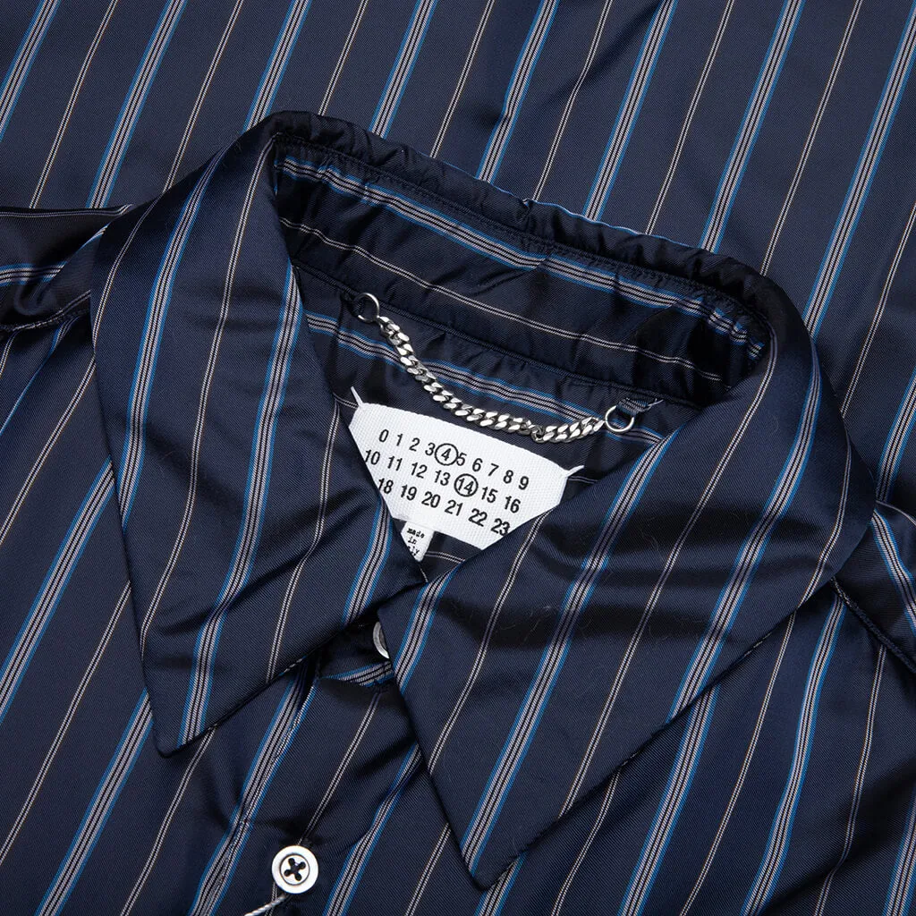 Padded Shirt - Navy Stripe