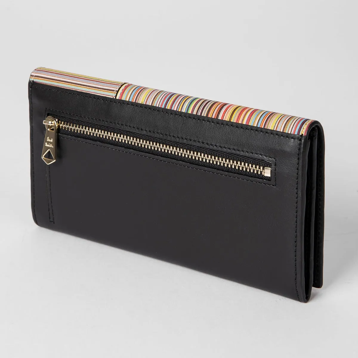 Paul Smith - Women's Signature Stripe Print Trifold Purse