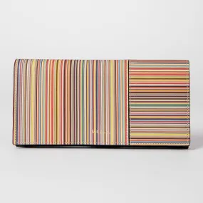 Paul Smith - Women's Signature Stripe Print Trifold Purse