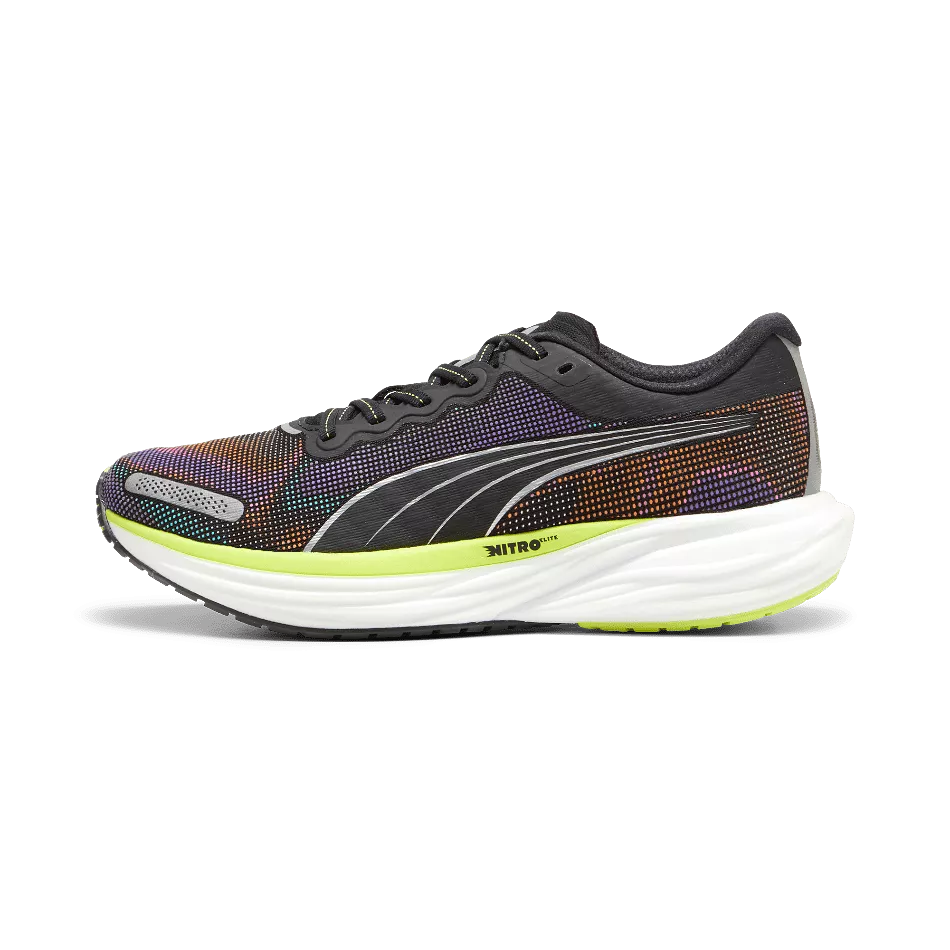 Puma Deviate Nitro 2 Men's  Running Shoes SS24 Puma Black-Lime Pow-Puma White