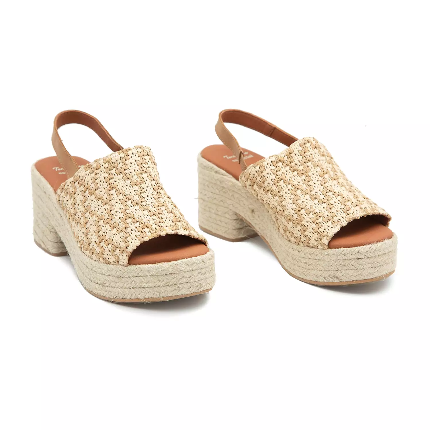 Raffia Espadrille with Wide Heel for Women- Ankara