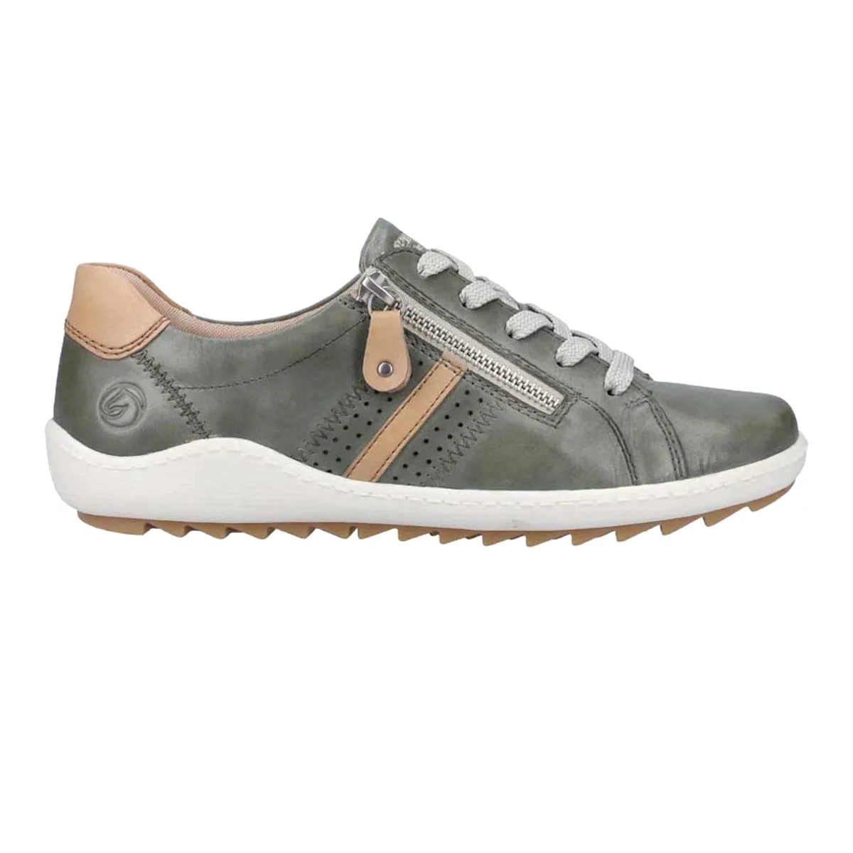 Rieker Women's R1432-52 Green/White Leather