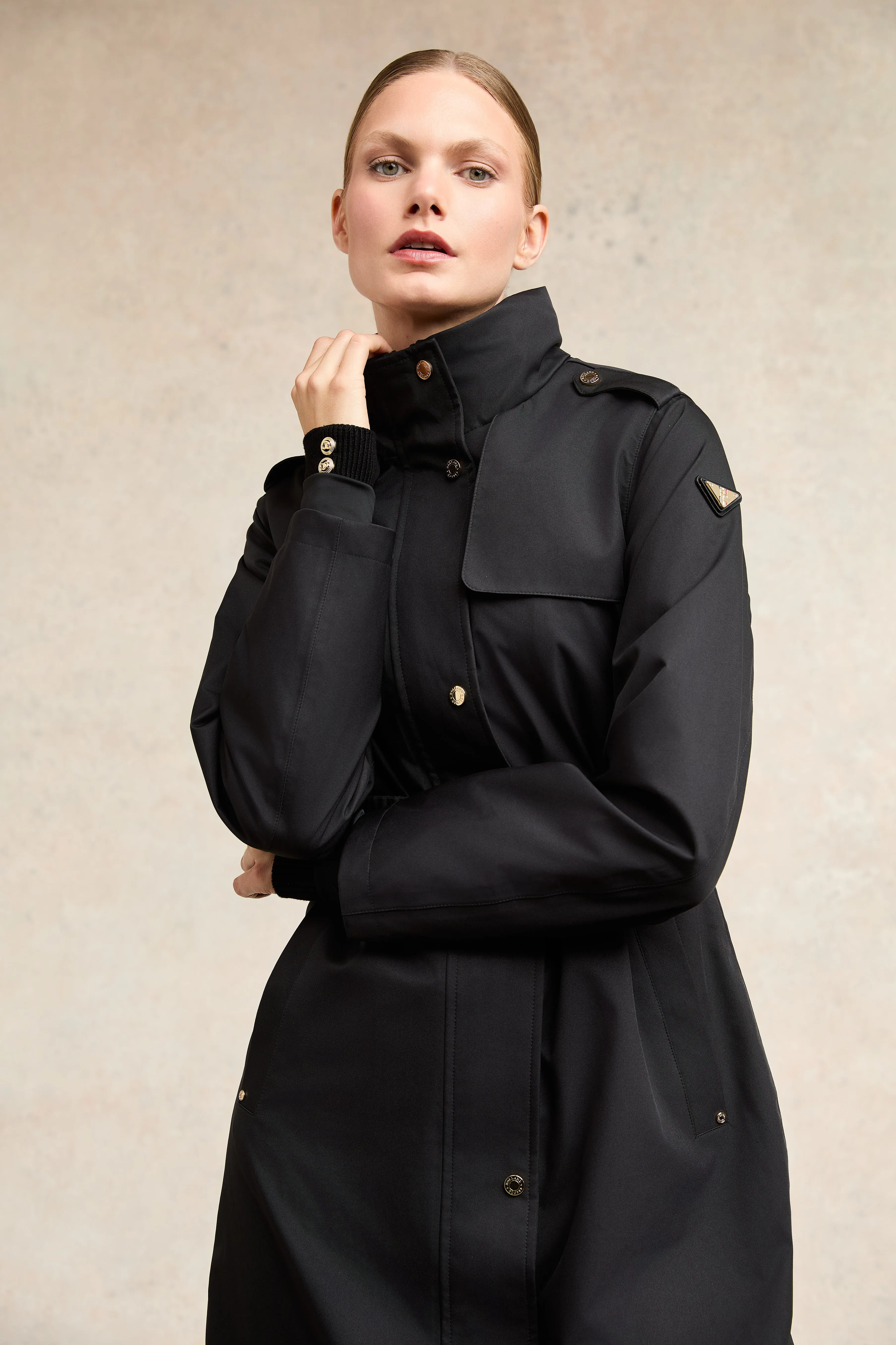 Rosedale Waterproof Longline Coat (Black)