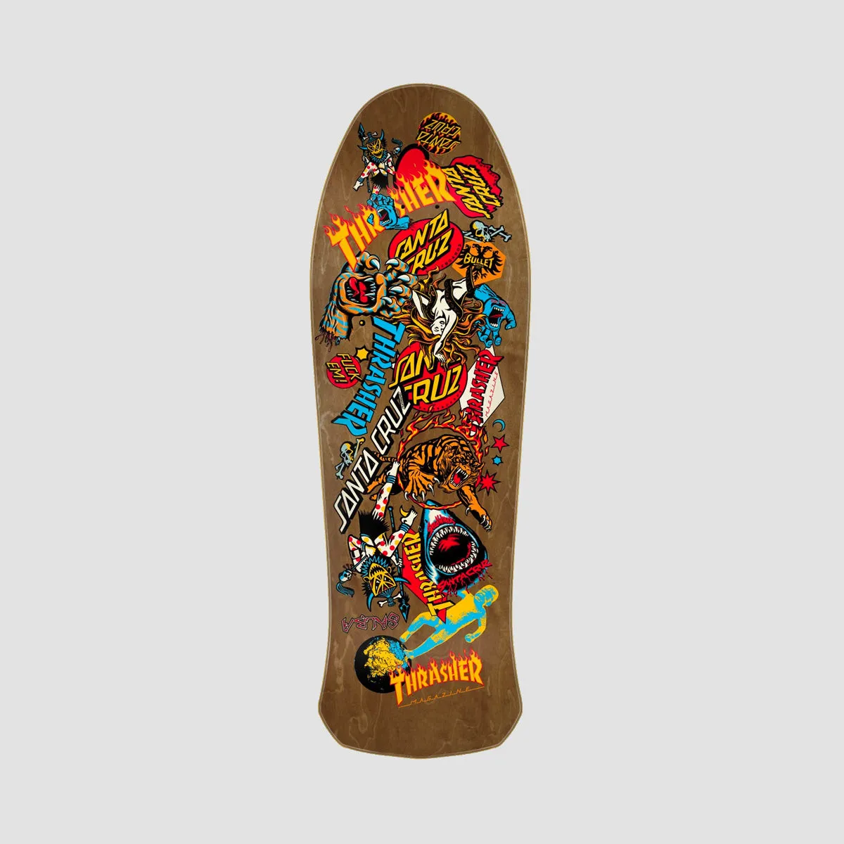 Santa Cruz X Thrasher Salba Oops Skateboard Deck - 10.4