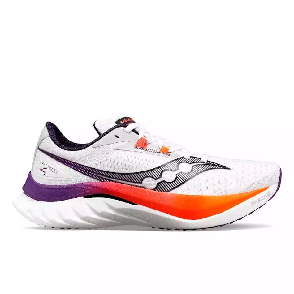 Saucony Endorphin Speed 4 Men's Running Shoes SS24 White / Viziorange