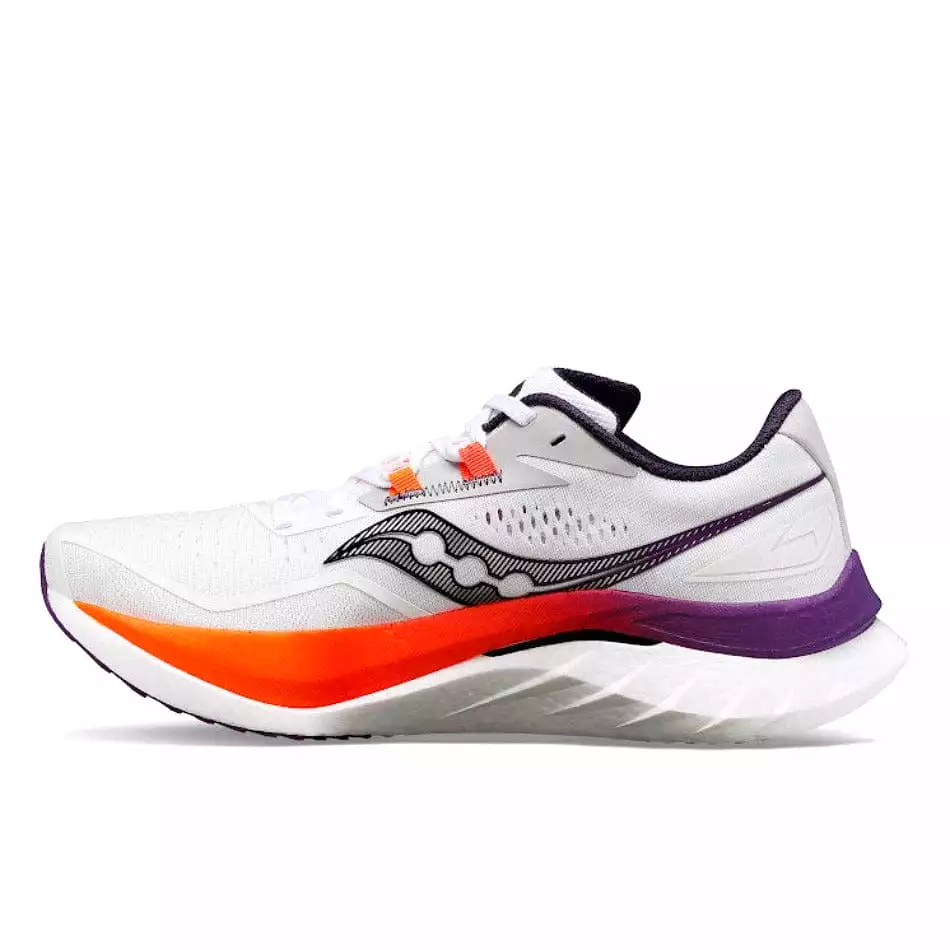 Saucony Endorphin Speed 4 Men's Running Shoes SS24 White / Viziorange