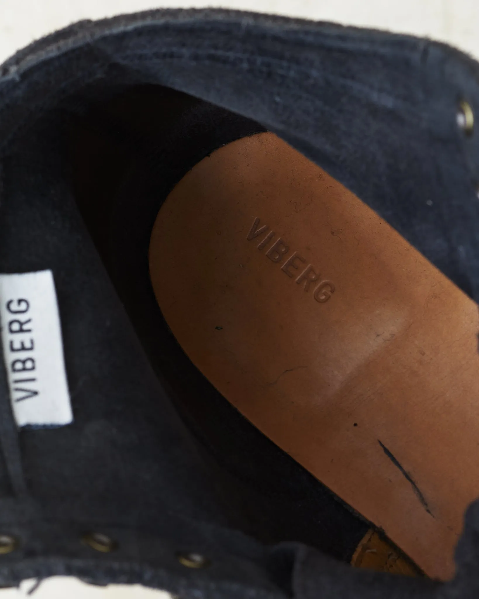 Second Hand Viberg Service Boot Black Unicorn Rough Out 10.5 E