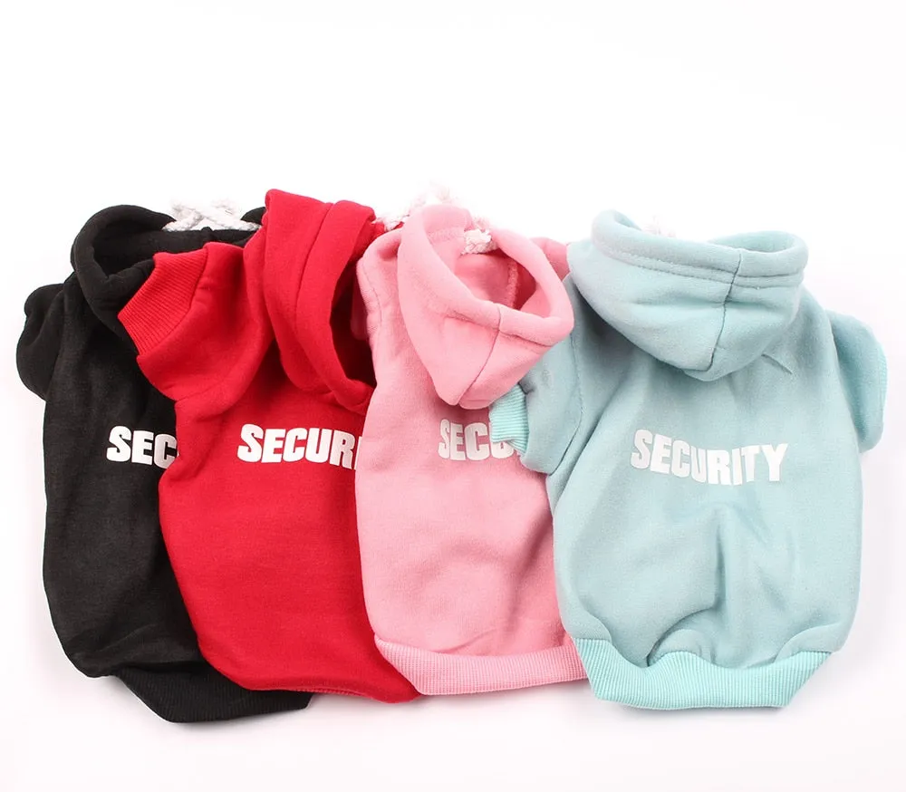 Security Print Pet Coat Hoody Sweater