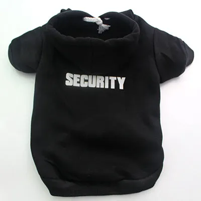 Security Print Pet Coat Hoody Sweater