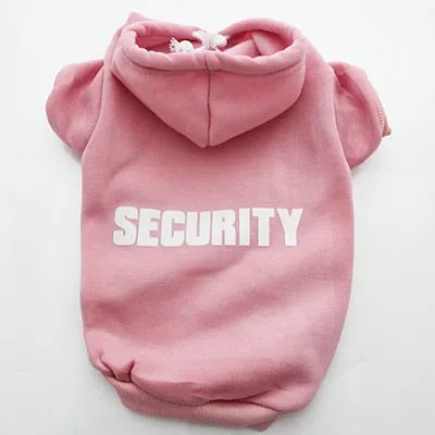 Security Print Pet Coat Hoody Sweater