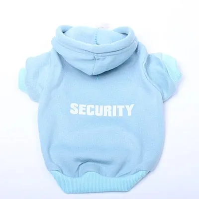 Security Print Pet Coat Hoody Sweater