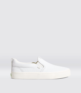 SLIP-ON White Premium Leather Sneaker Women