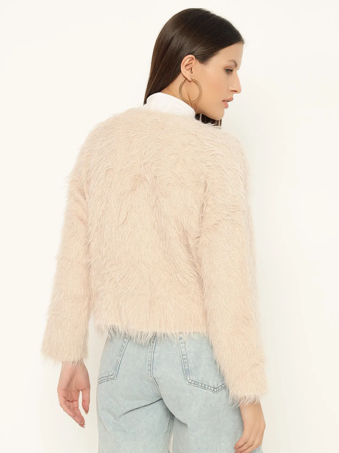 SOFT FUR SWEATER-BEIGE