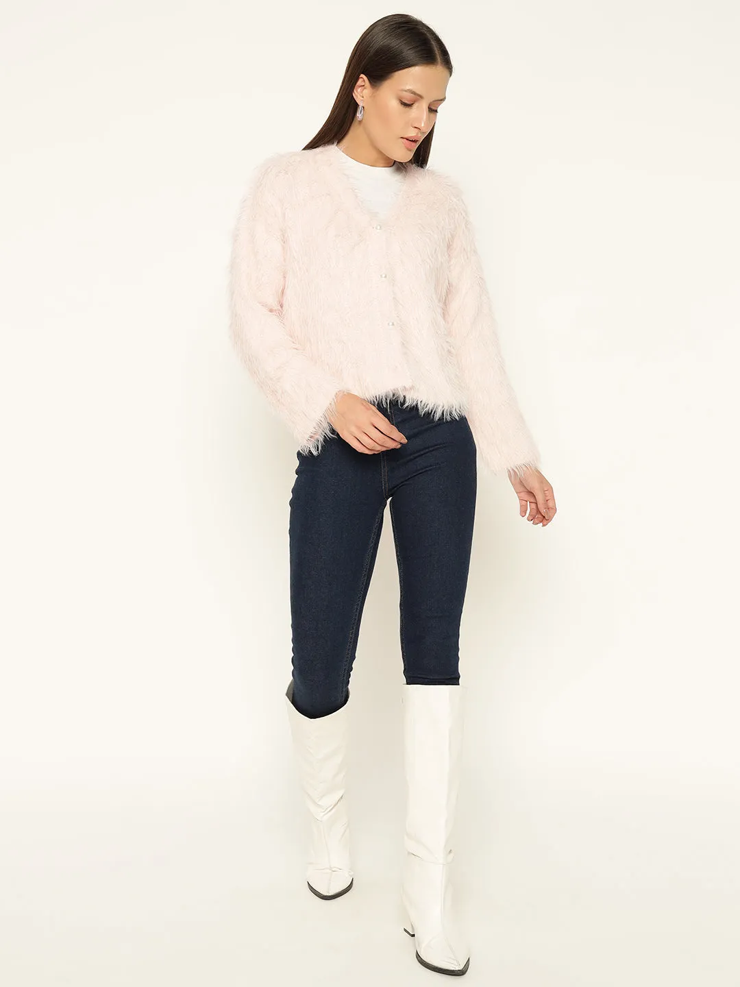 SOFT FUR SWEATER-PINK