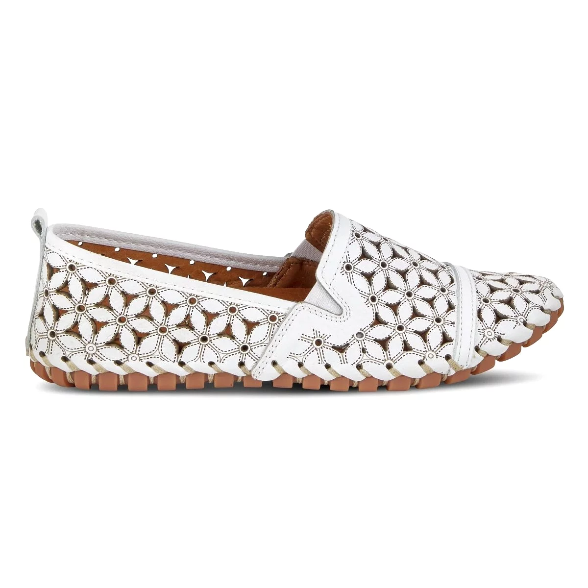 Spring Step Women's Flowerflow White Leather