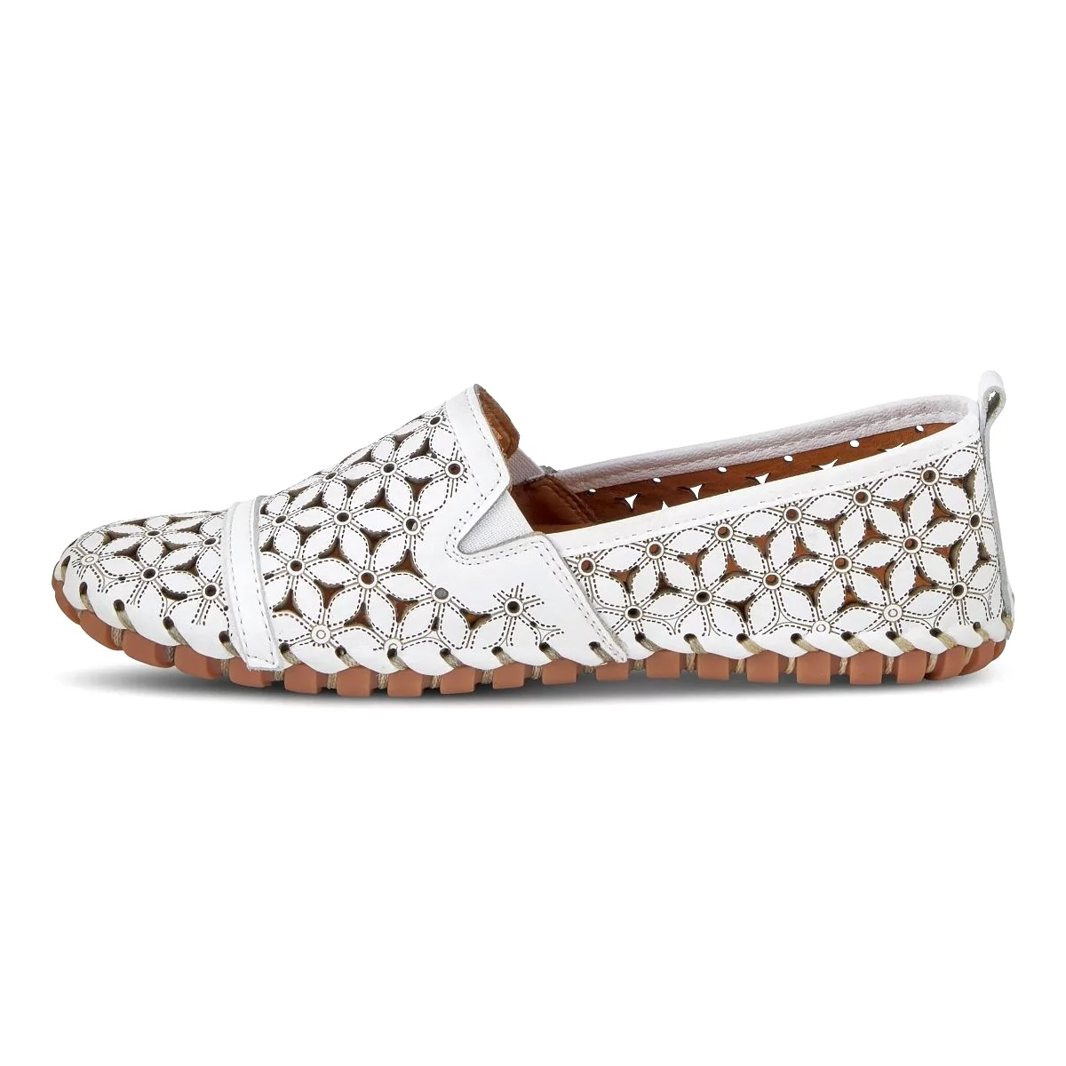 Spring Step Women's Flowerflow White Leather